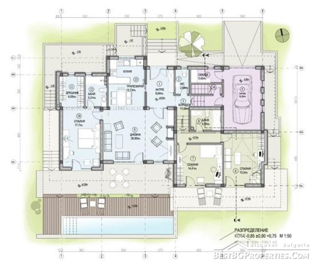 3-bedroom bungalow with garage and basement