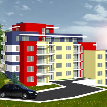 Apartment Complex On The Sea Shore