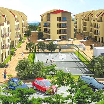 Apartments under construction near Sofia