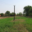 Land at the end of a village