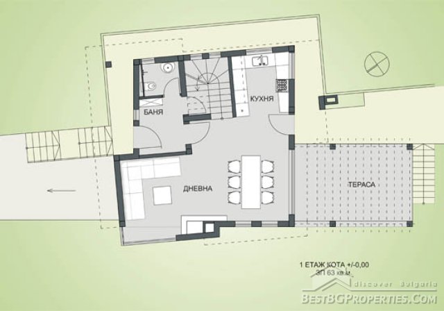 2 storey, 4 bedroom house with a garage and a basement