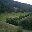 Mountain pasture with two houses near Bansko