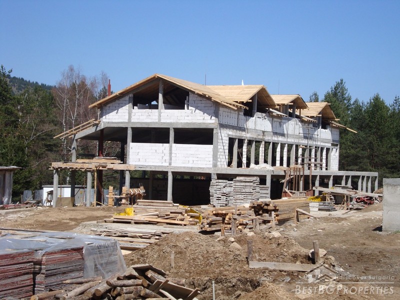 Plot of land with a building under construction near Borovets
