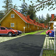 Wooden chalets on a lake close to Borovets