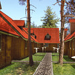 Wooden chalets on a lake close to Borovets