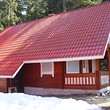 Wooden chalets on a lake close to Borovets