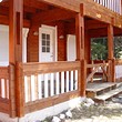 Wooden chalets on a lake close to Borovets